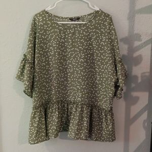 3XL green SHEIN blouse
